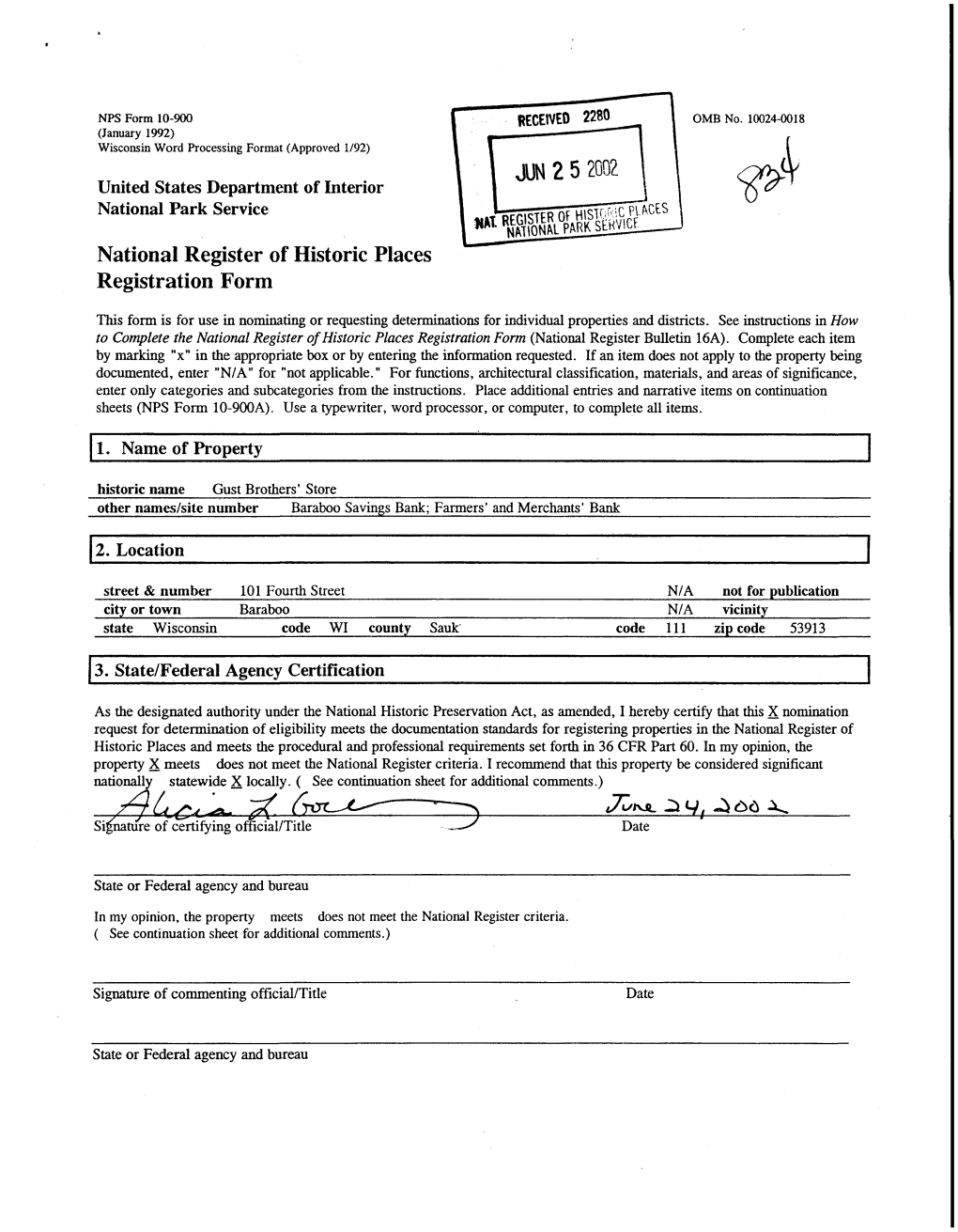 National Register of Historic Places Registration Form