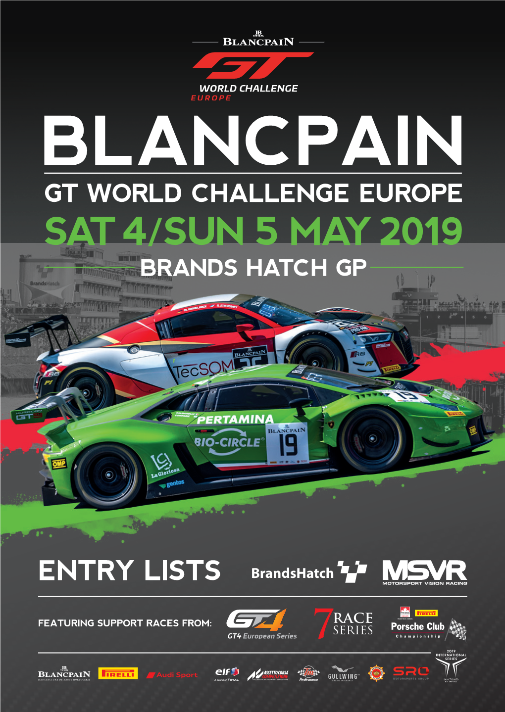 Blancpain Gt World Challenge Europe Sat4/Sun 5 May 2019 Brands Hatch Gp