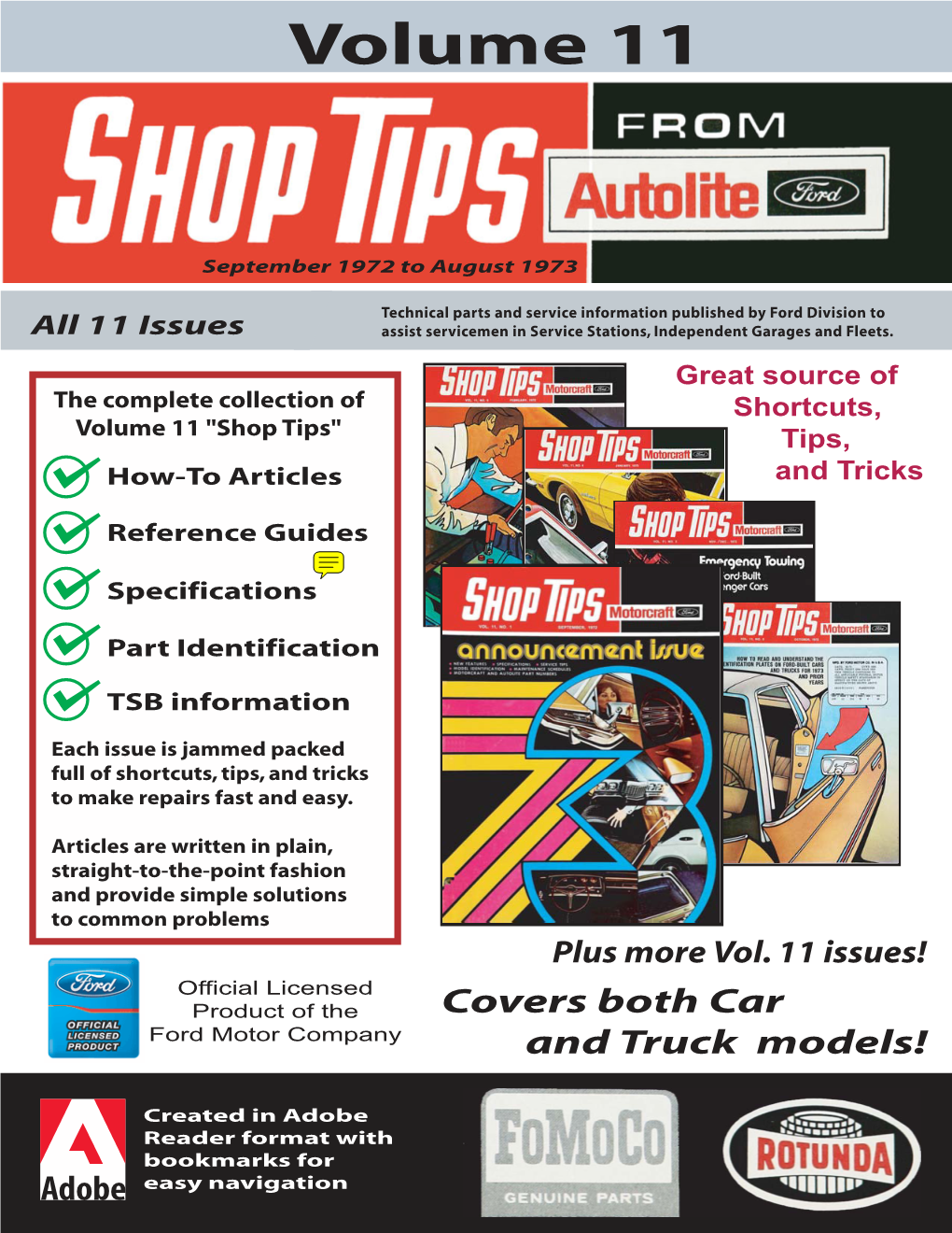 Ford Shop Tips – Volume 11 EAN: 978-1-60371-051-0 ISBN: 1-60371-051-5