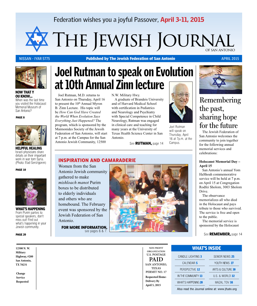 Jewish Journal April 2015