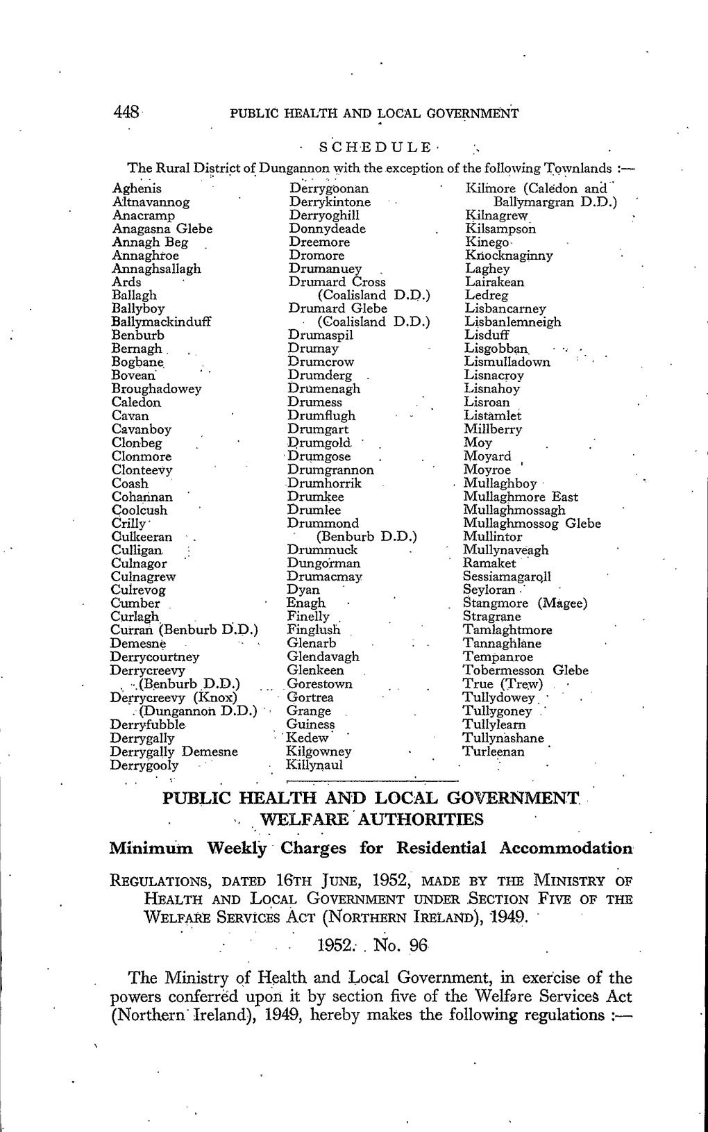 448 Minimum Weekly Charges for Residential