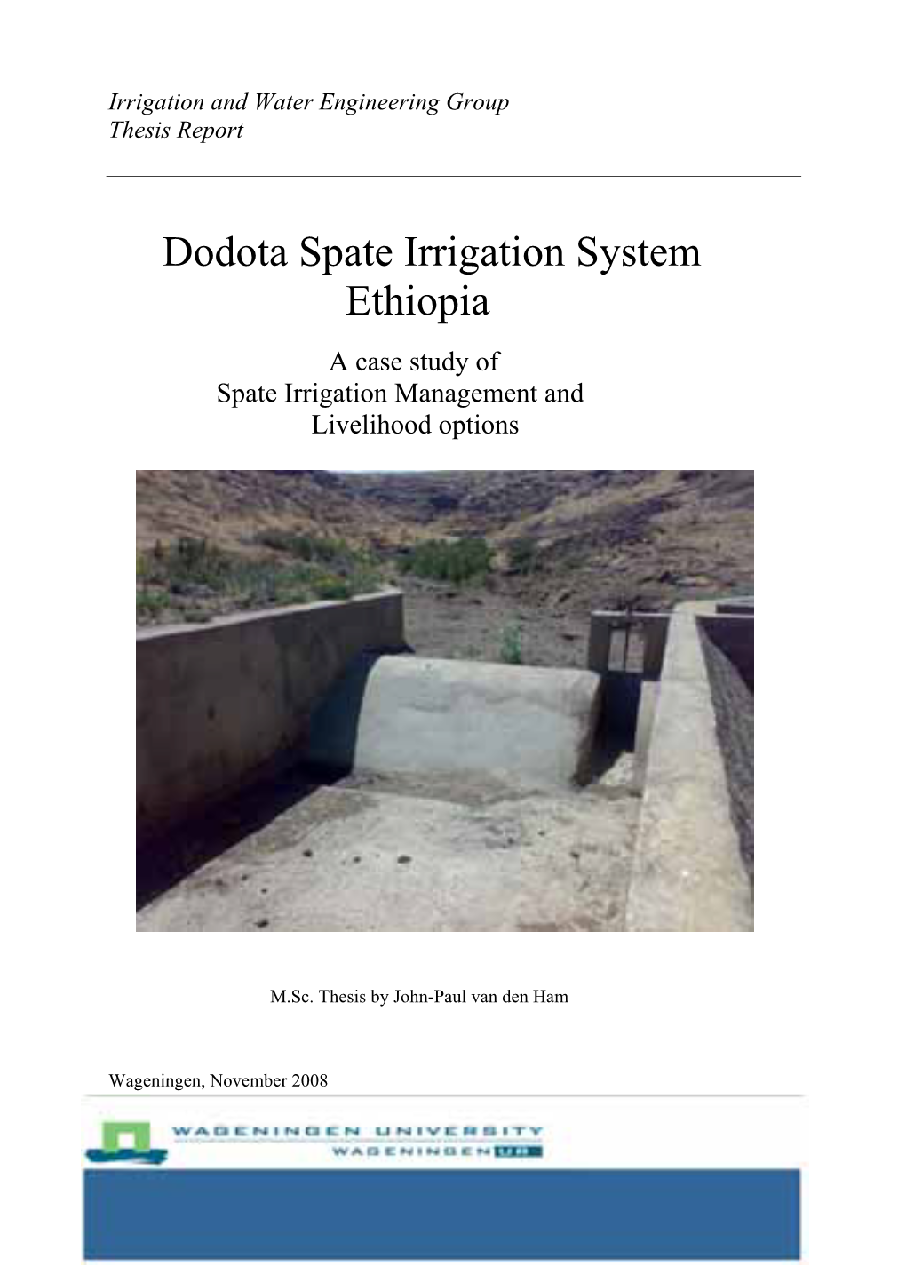 Spate Irrigation Ethiopia