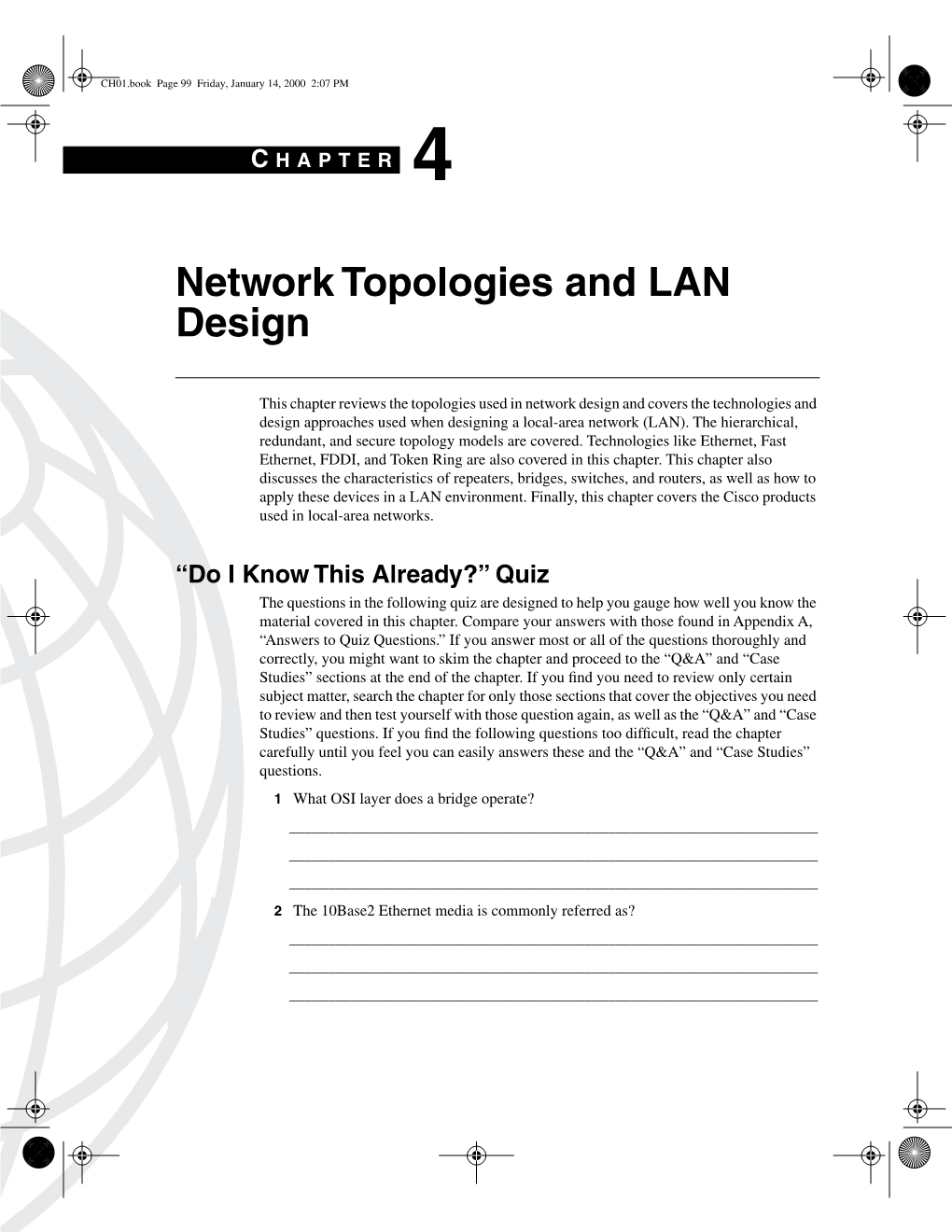 Network Topologies and LAN Design