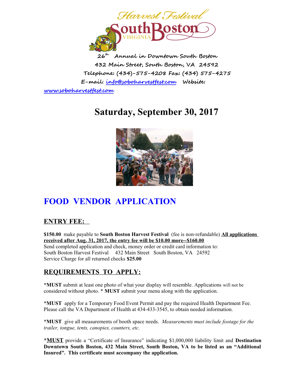 26Th Annual in Downtown South Boston