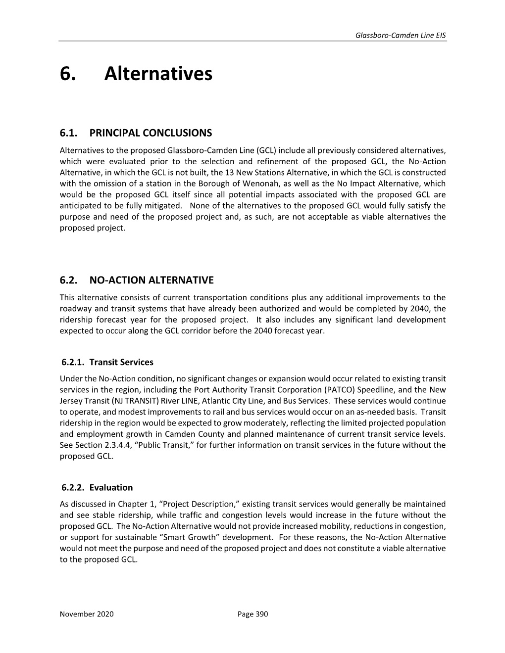 6. Alternatives