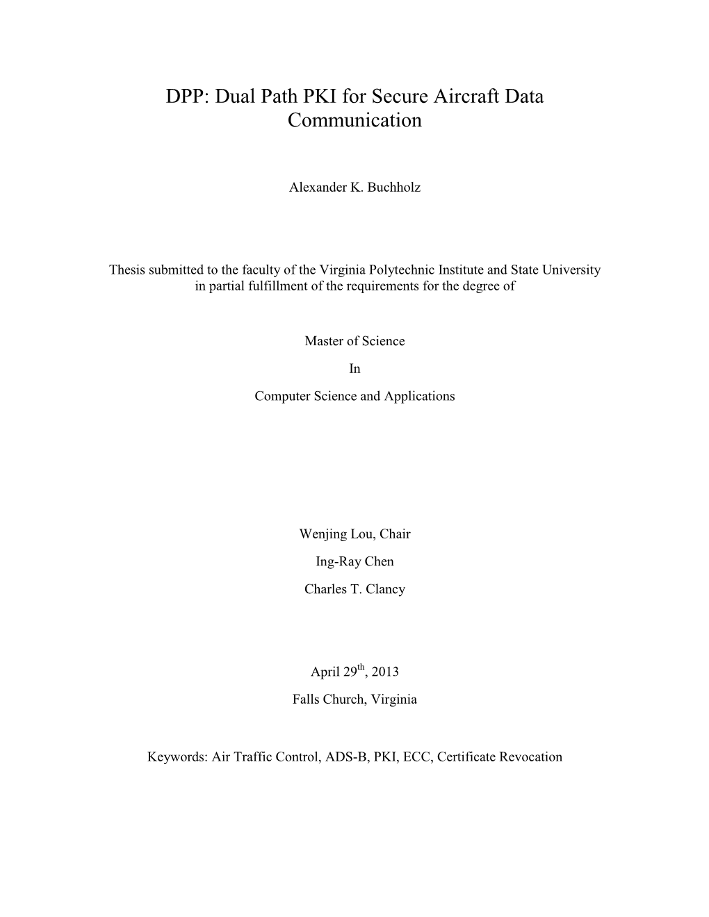 Dual Path PKI for Secure Aircraft Data Communication