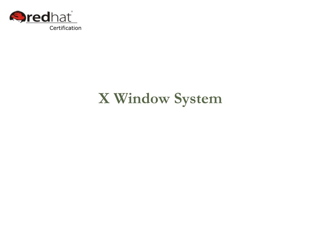 X Window System UNIT 9