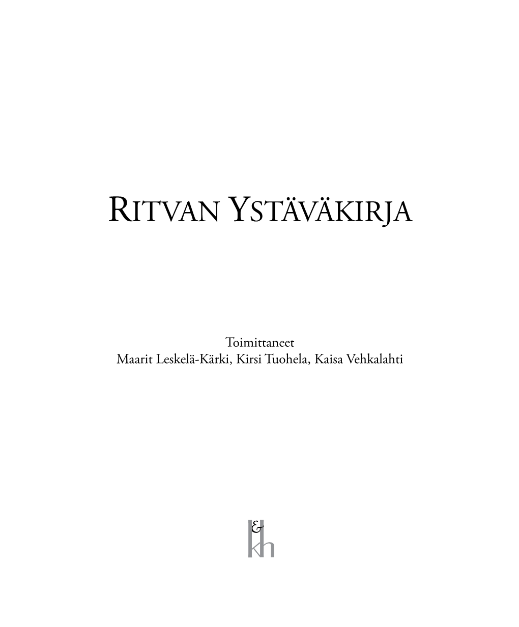 Ritvan Ystäväkirja