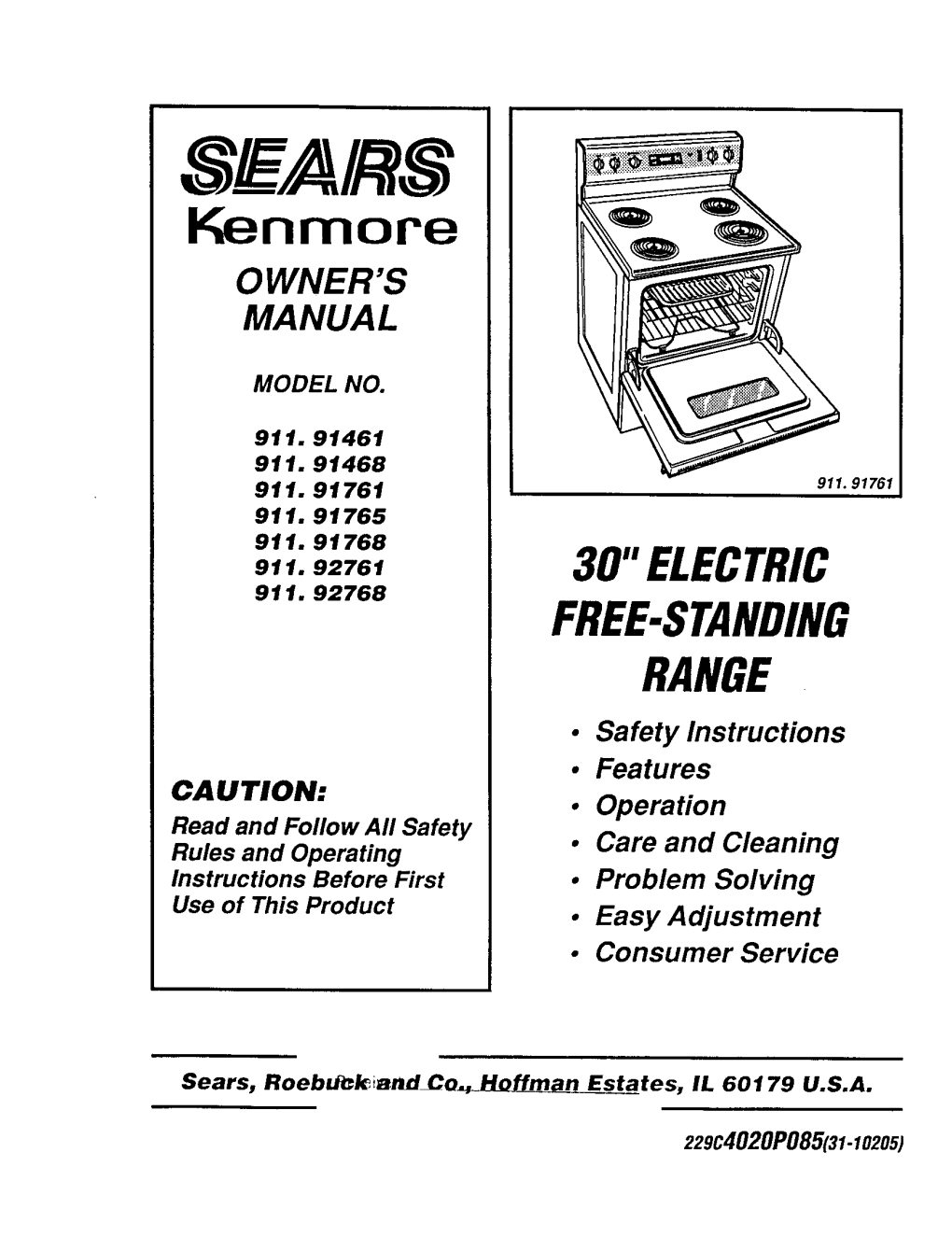 Kenmore OWNER's MANUAL