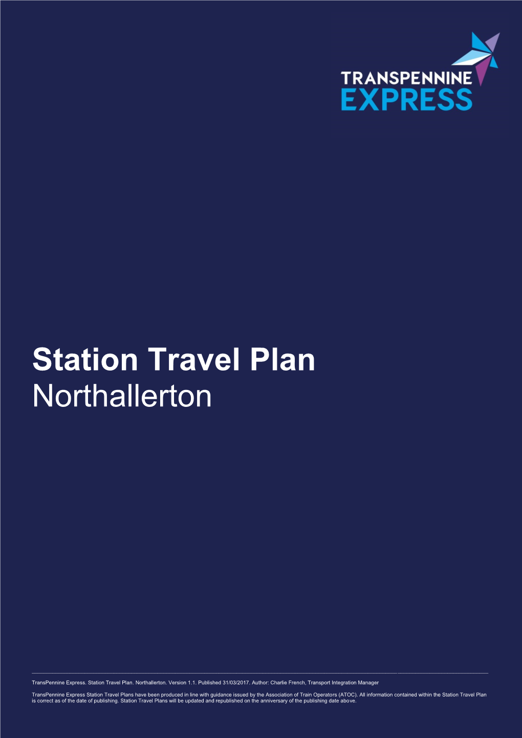 Station Travel Plan Northallerton