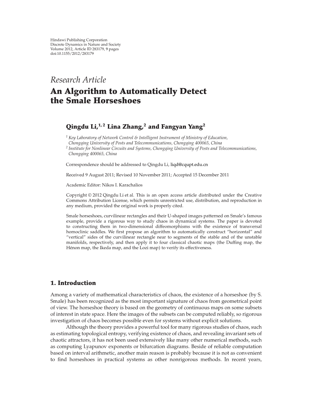 An Algorithm to Automatically Detect the Smale Horseshoes