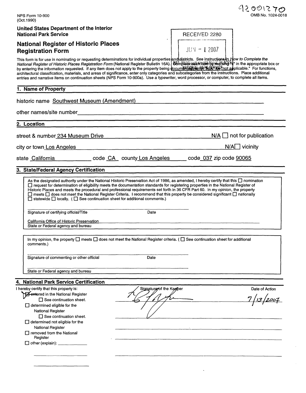 National Register of Historic Places Registration