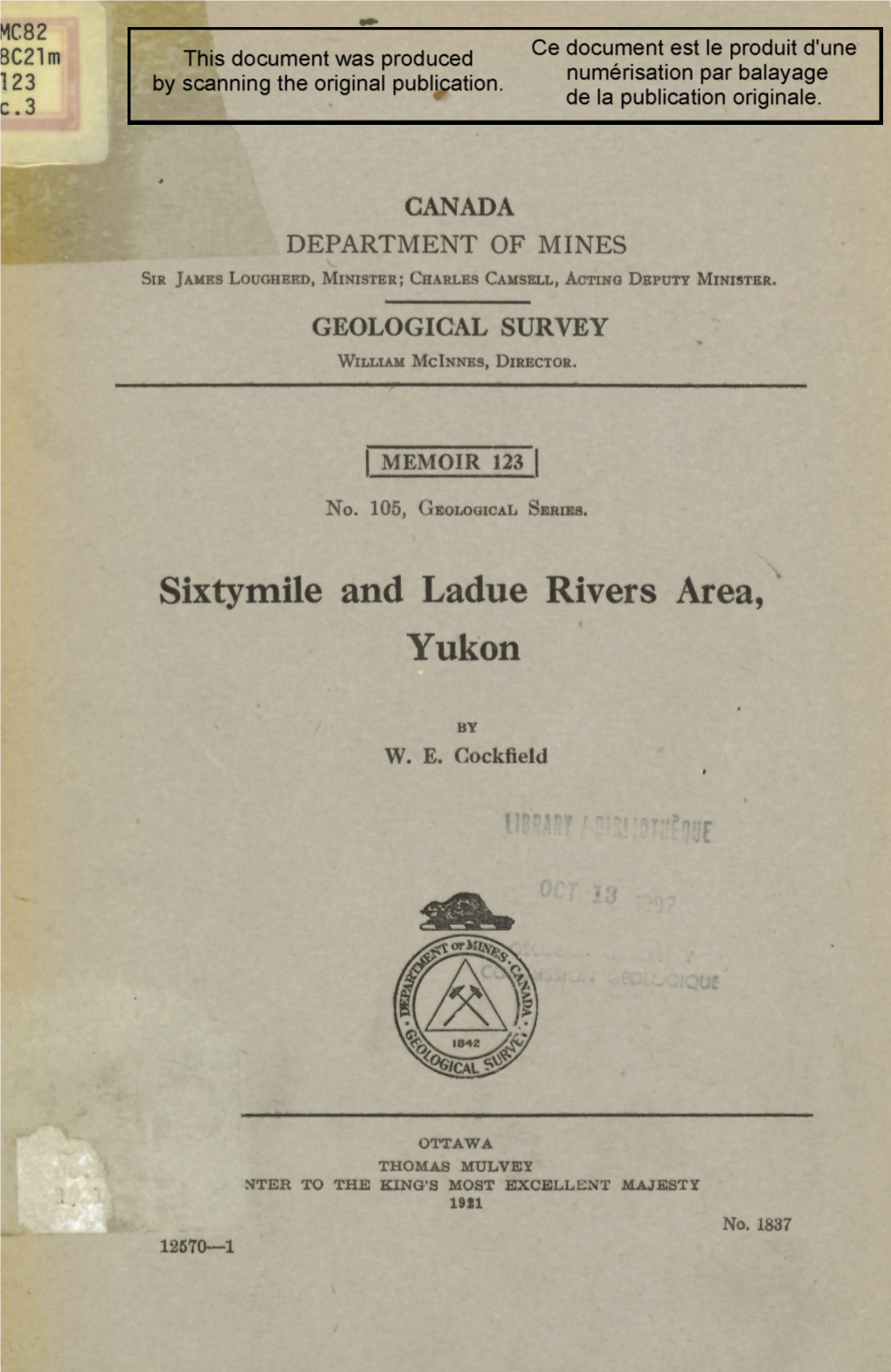 Sixtymile and Ladue Rivers Area, Yukon