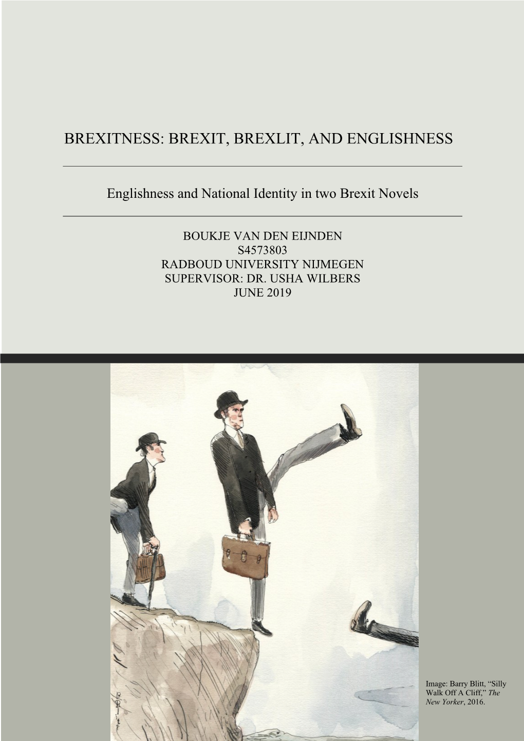 Brexit, Brexlit, and Englishness