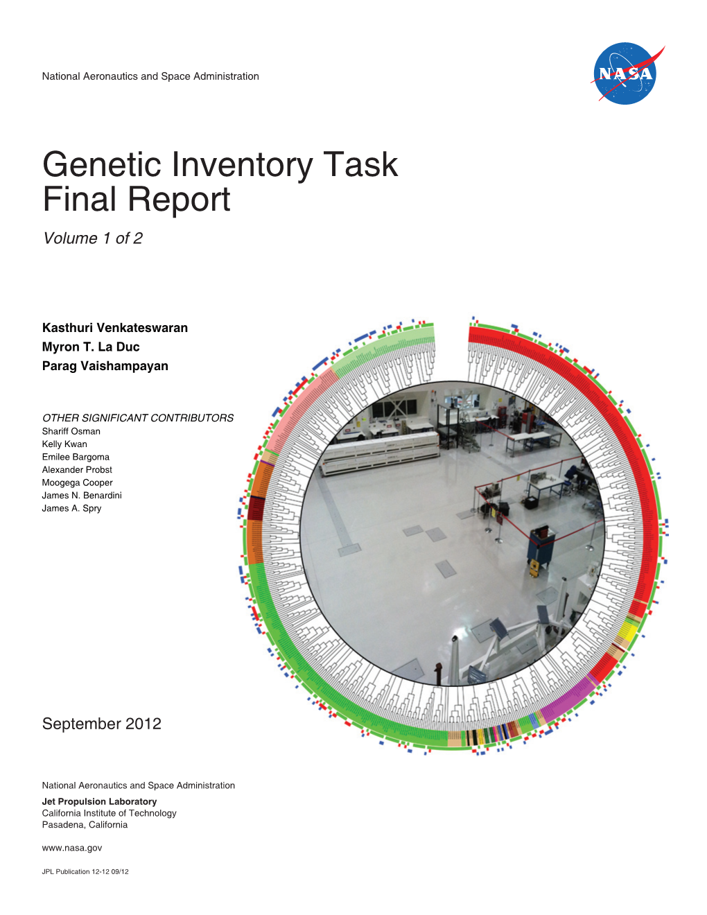 JPL Pub 12-12: Genetic Inventory, Final Report