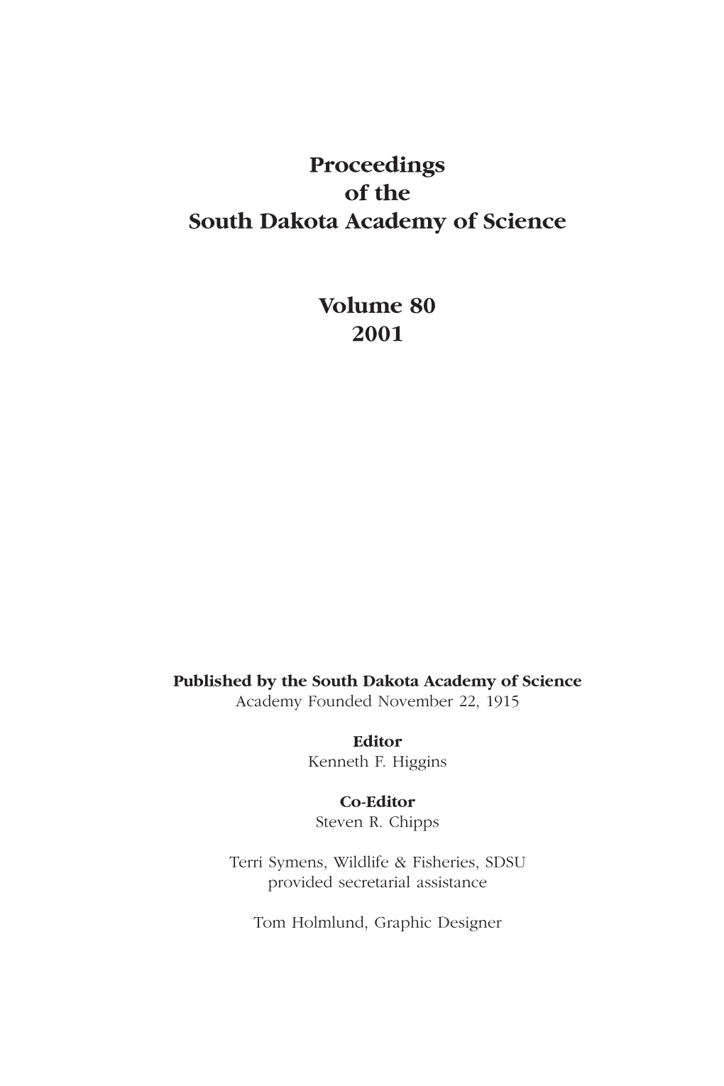 SDAS 2001 Vol 80