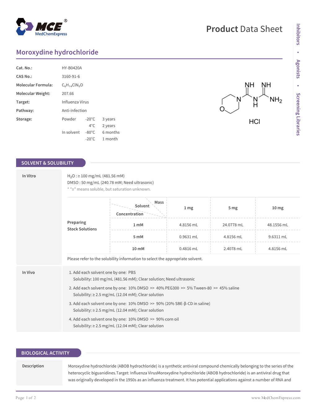 Moroxydine Hydrochloride | Medchemexpress