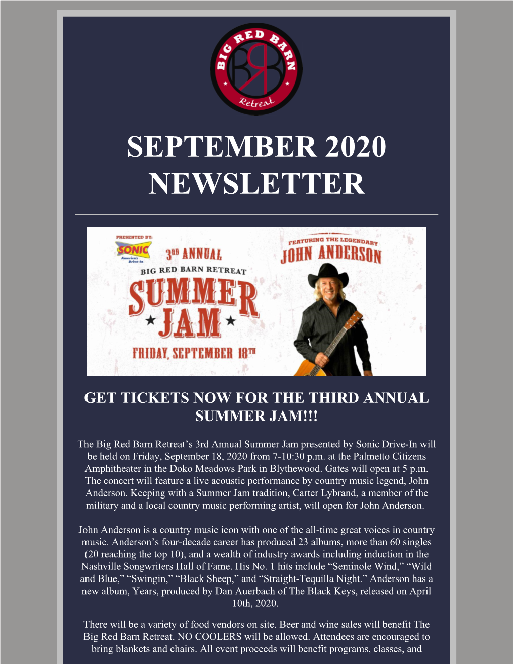 September 2020 Newsletter