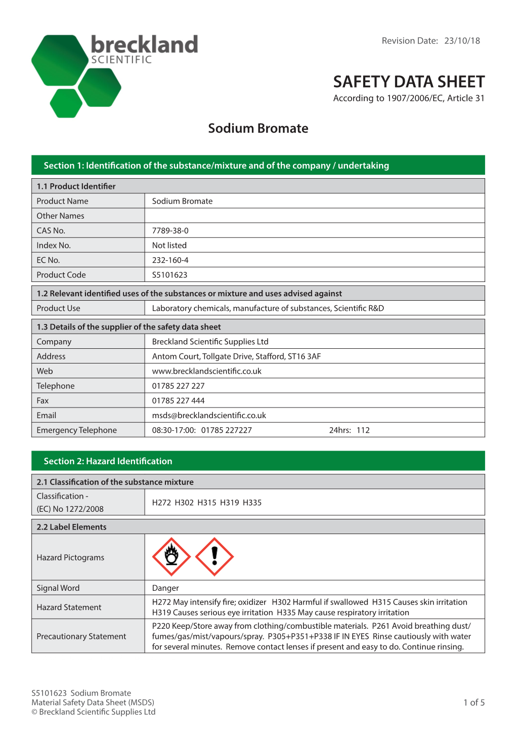 Sodium Bromate