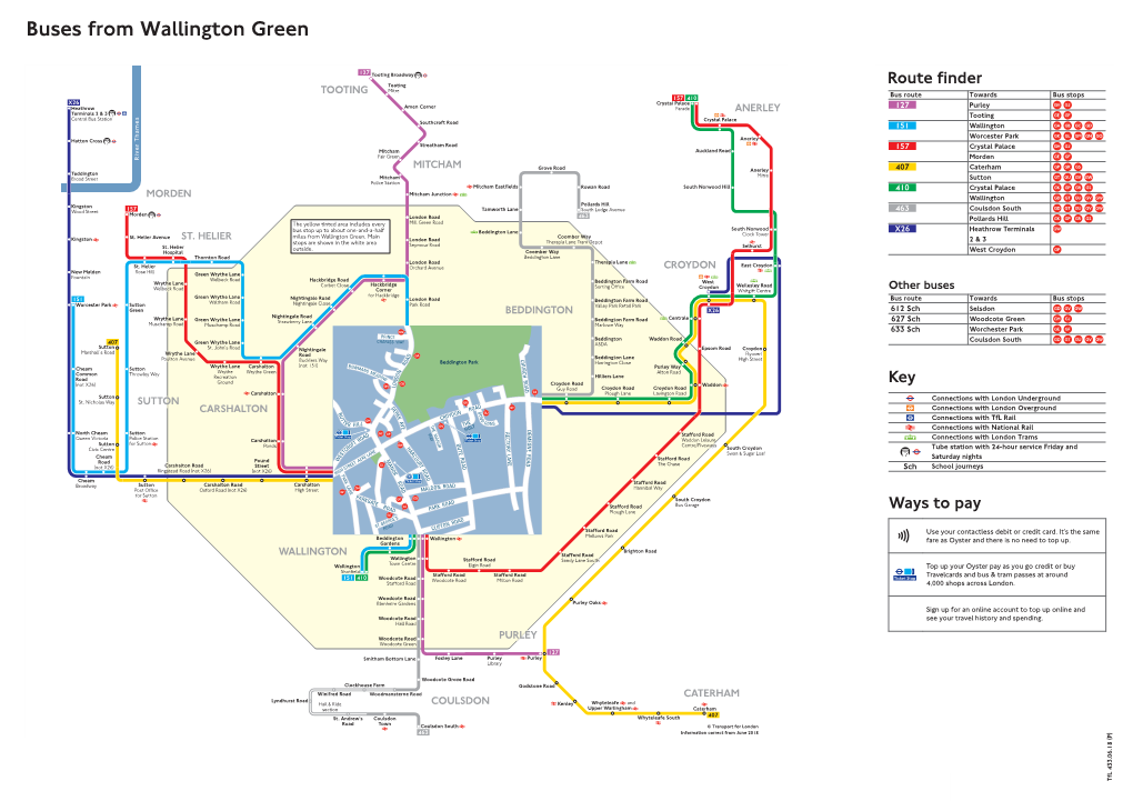 Buses from Wallington Green