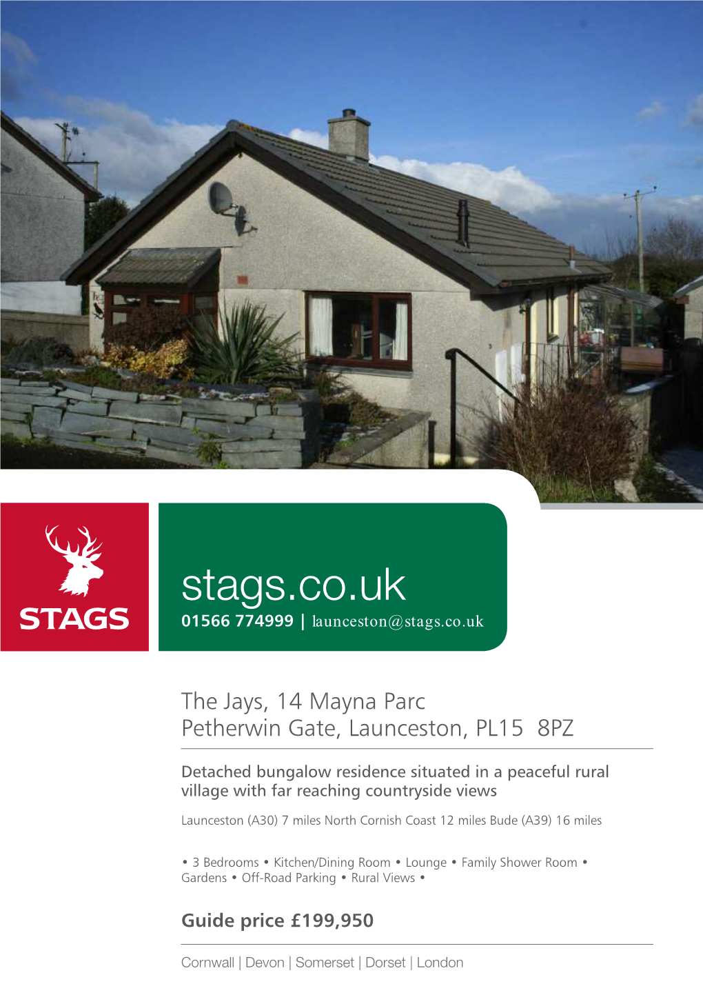 Stags.Co.Uk 01566 774999 | Launceston@Stags.Co.Uk