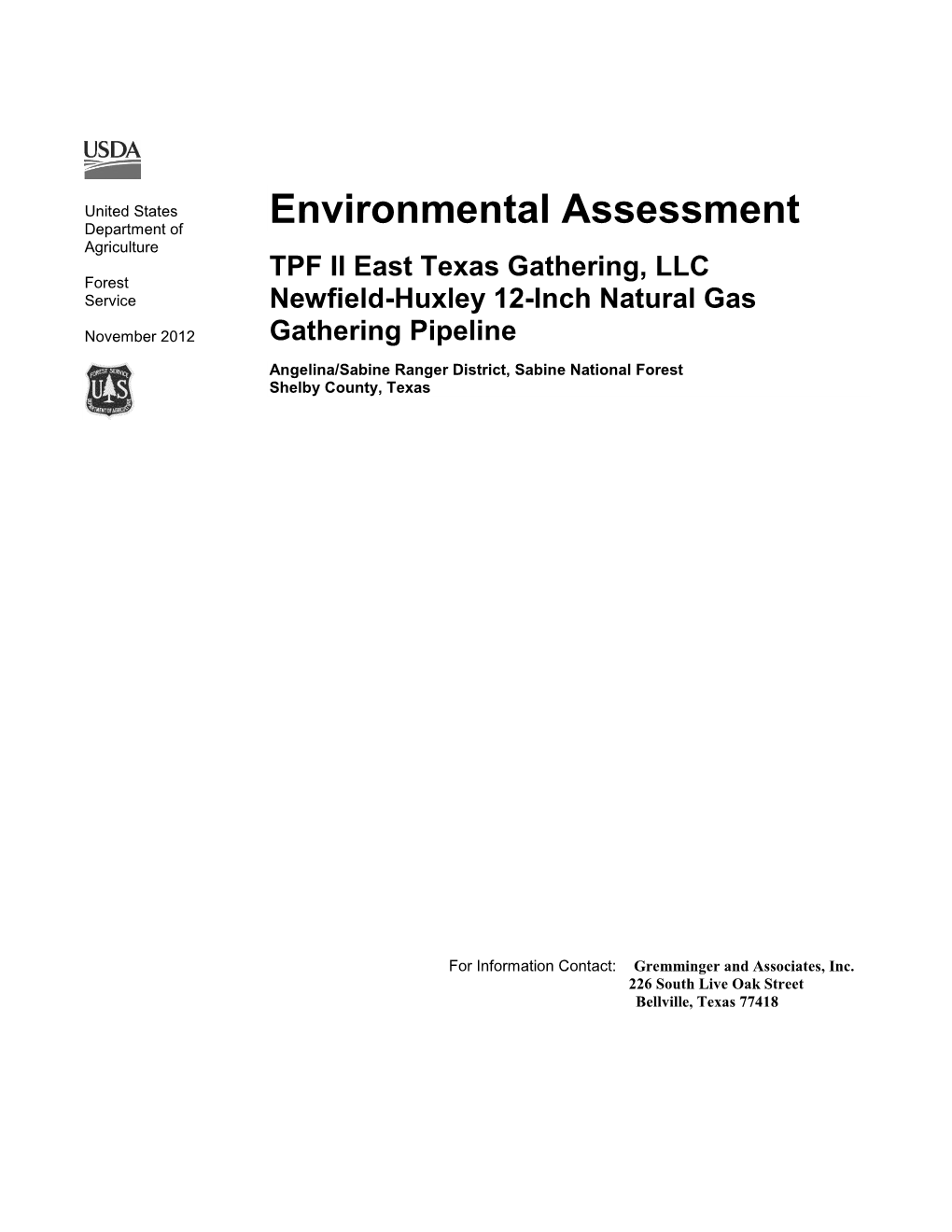 NEPA--Environmental Assessment