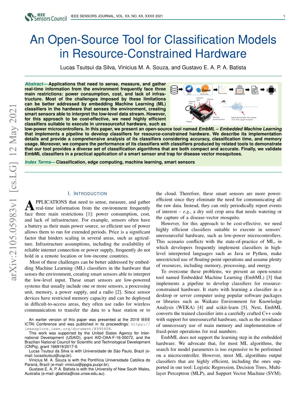 An Open-Source Tool for Classification Models in Resource-Constrained Hardware 3