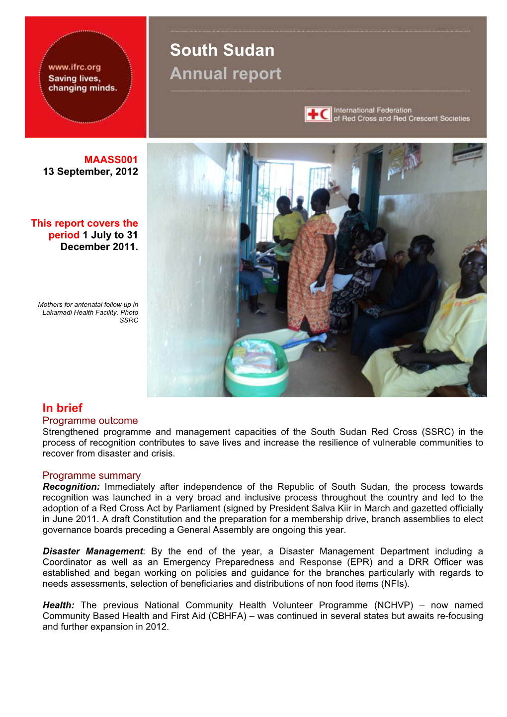 South Sudan Annual Report