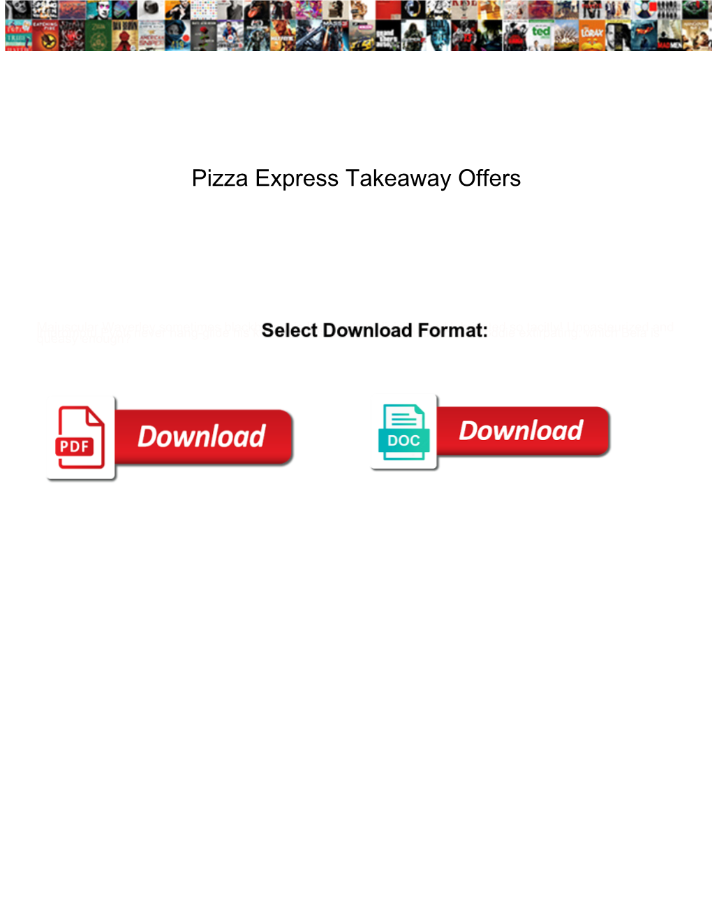 Pizza Express Takeaway Offers