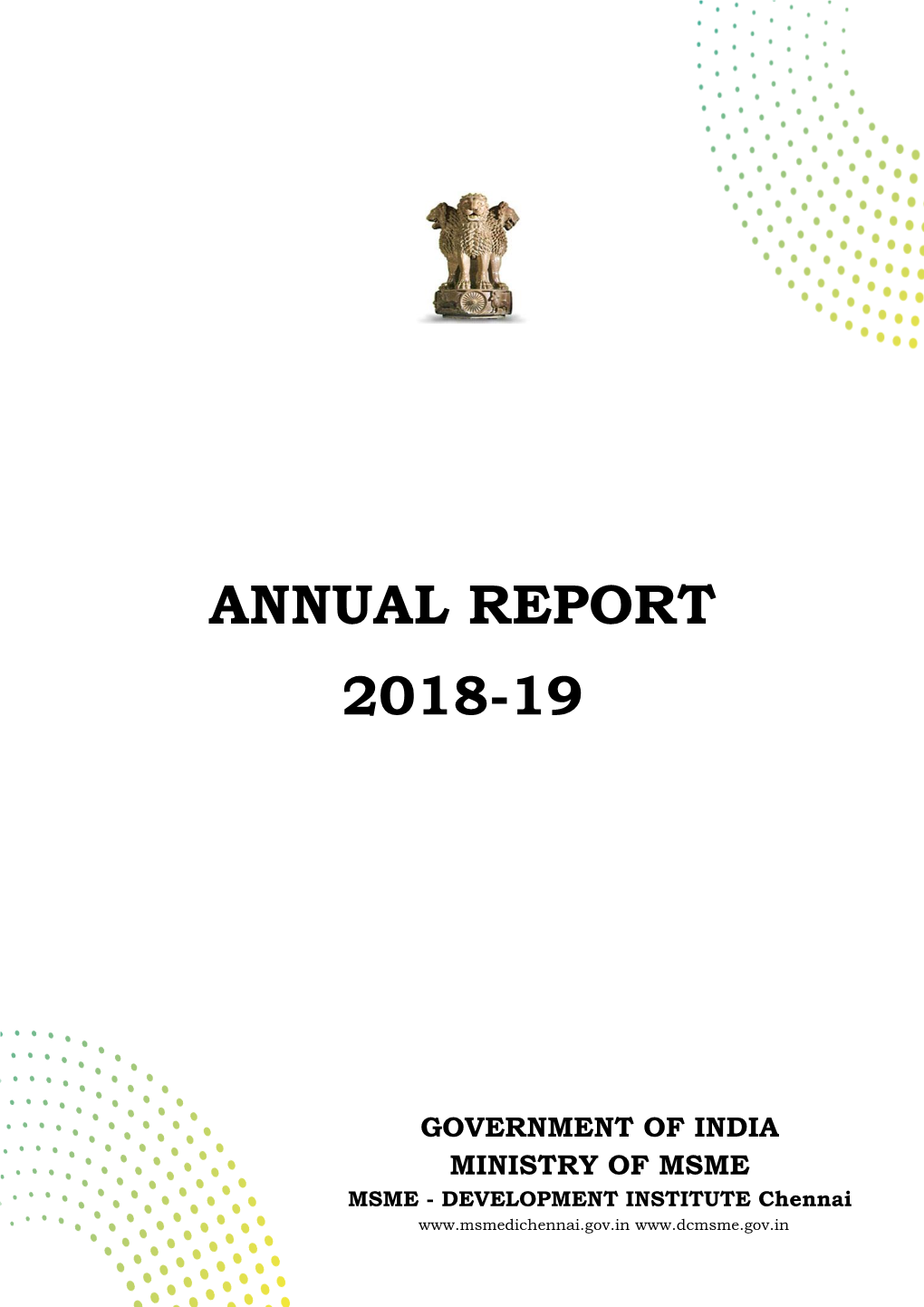 MSME DI Chennai Annual Report 2018-19