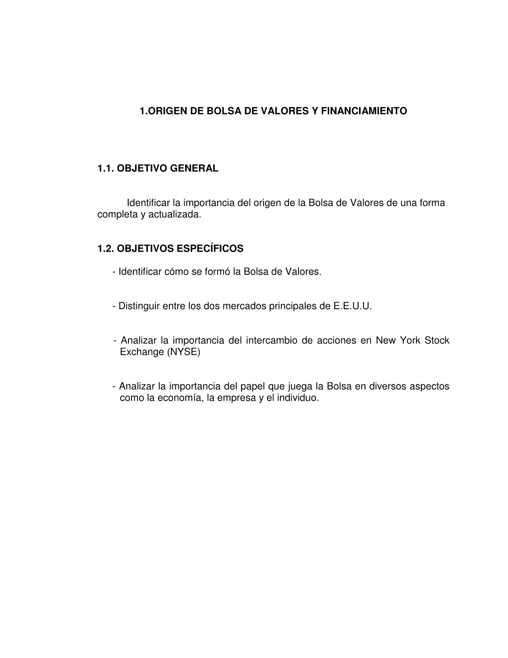 1.Origen De Bolsa De Valores Y Financiamiento