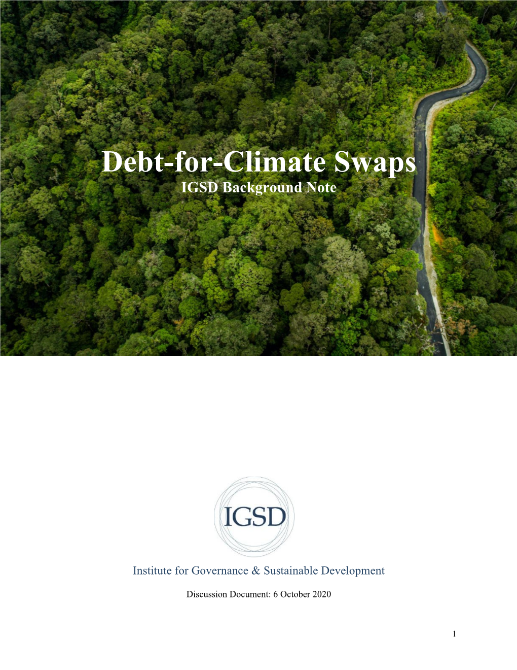 Background Note on Debt-For-Climate Swaps