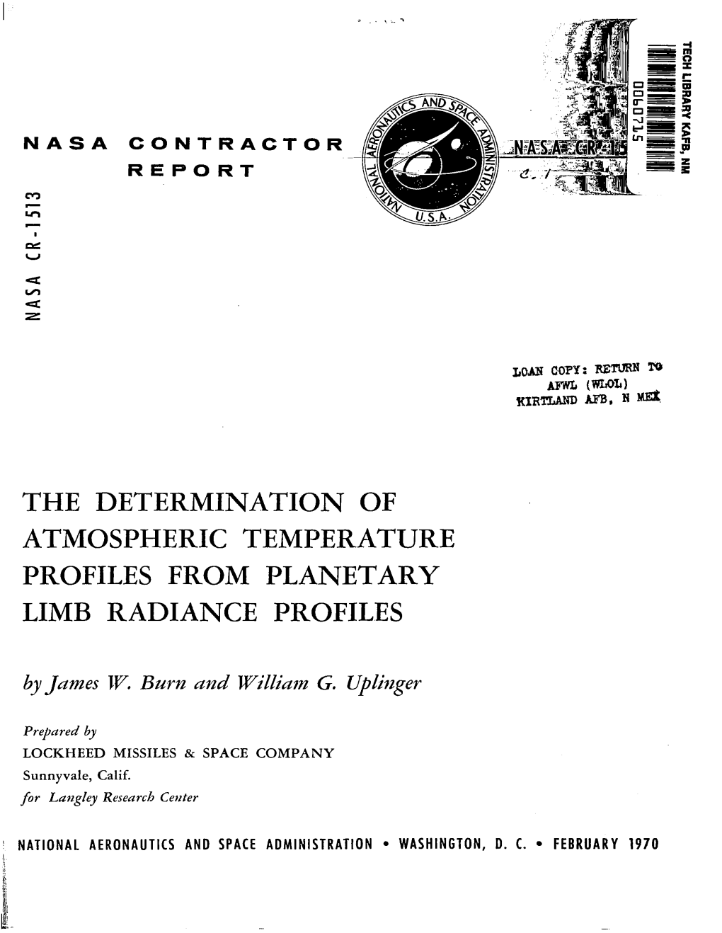 The Determination of Atmospheric Temperature