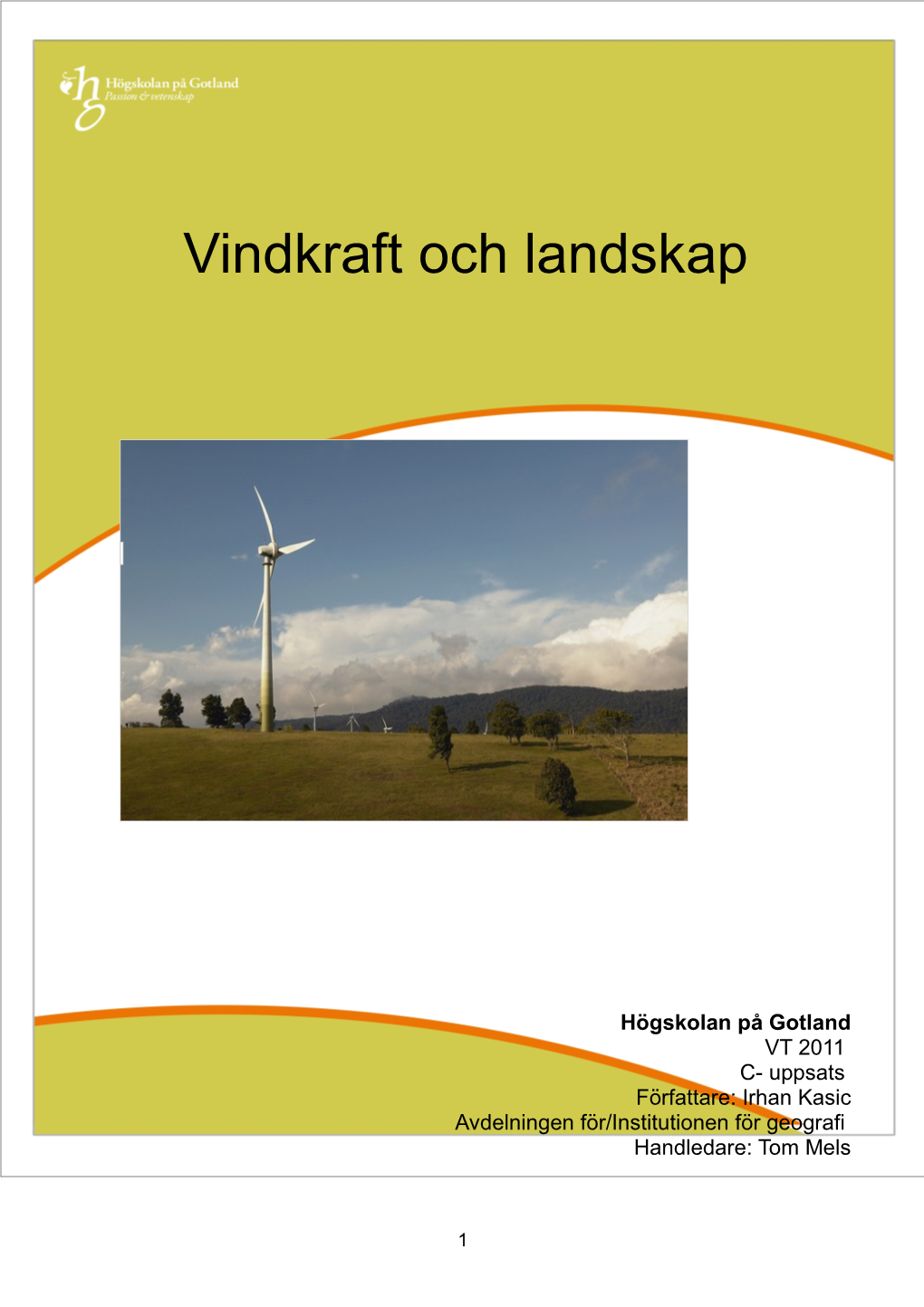 Vindkraft Och Landskap