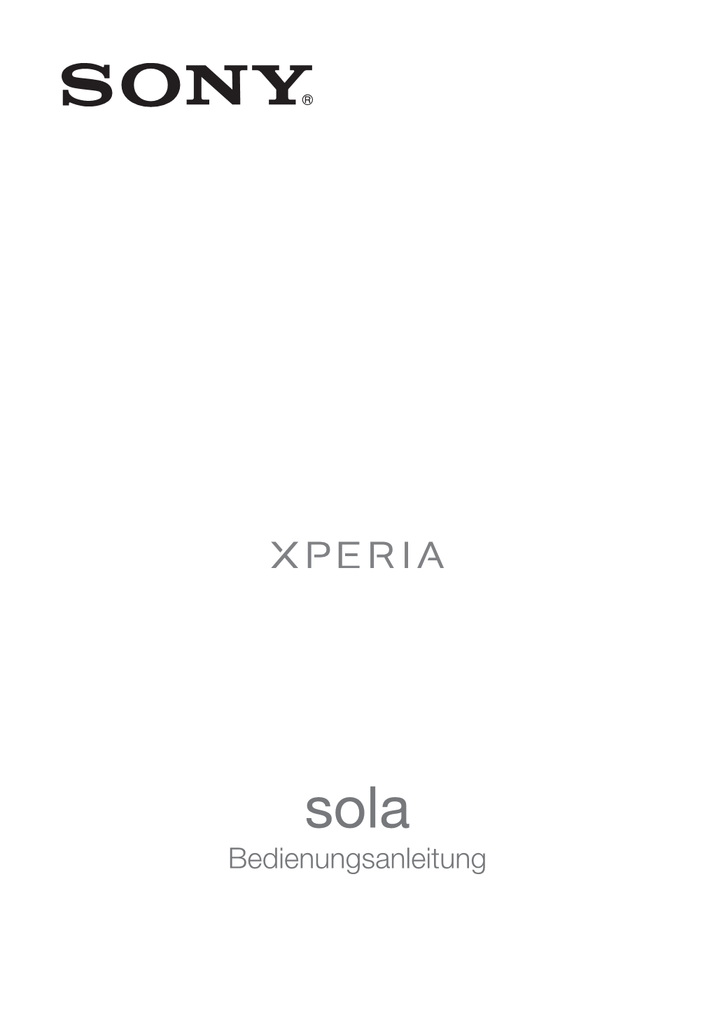 Bedienungsanleitung Sony Xperia Sola