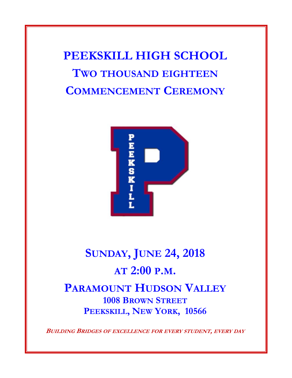 Final -PHS Commencement Program 6-19-18.Pub