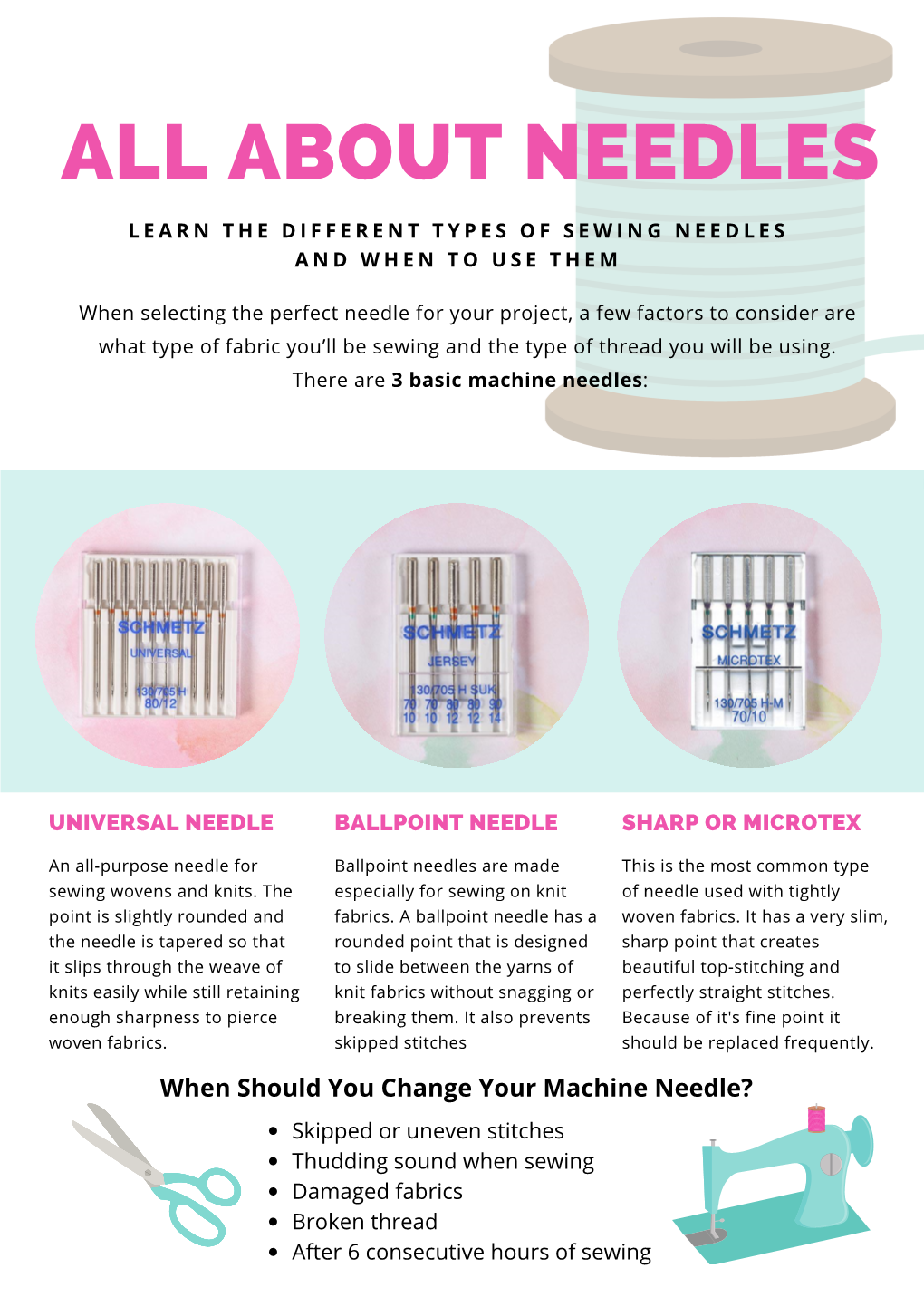 Learn the Different Types of Sewing Needles and When to Use Them