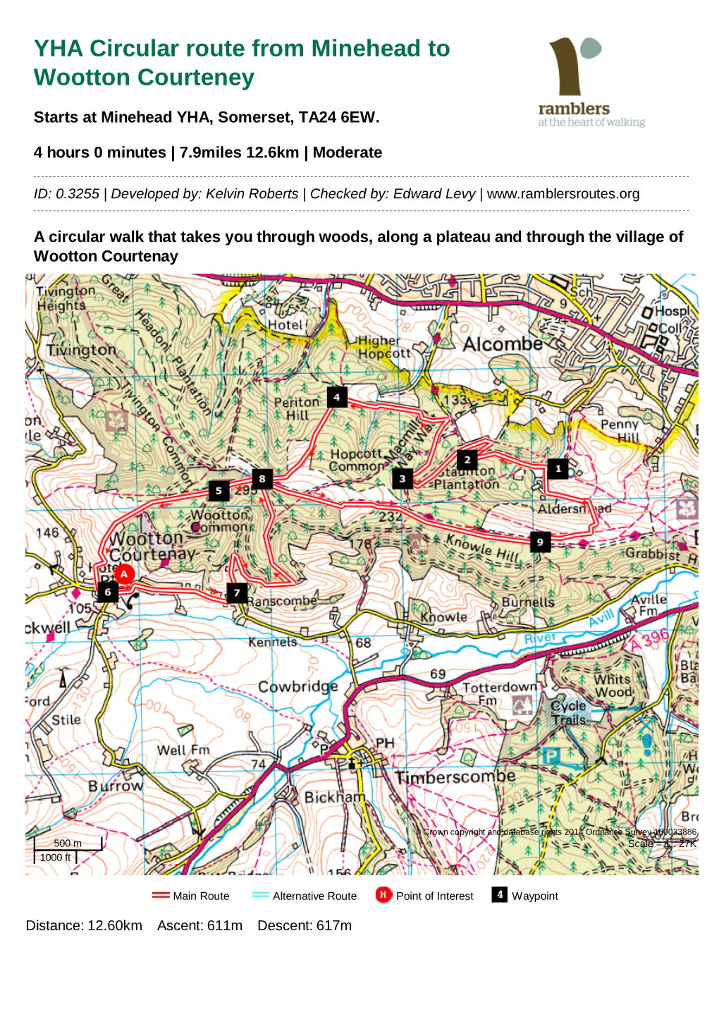 YHA Circular Route from Minehead to Wootton Courteney