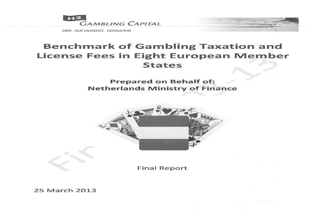 Benchmark of Gambling Taxation and License Fees in Eight European Member States