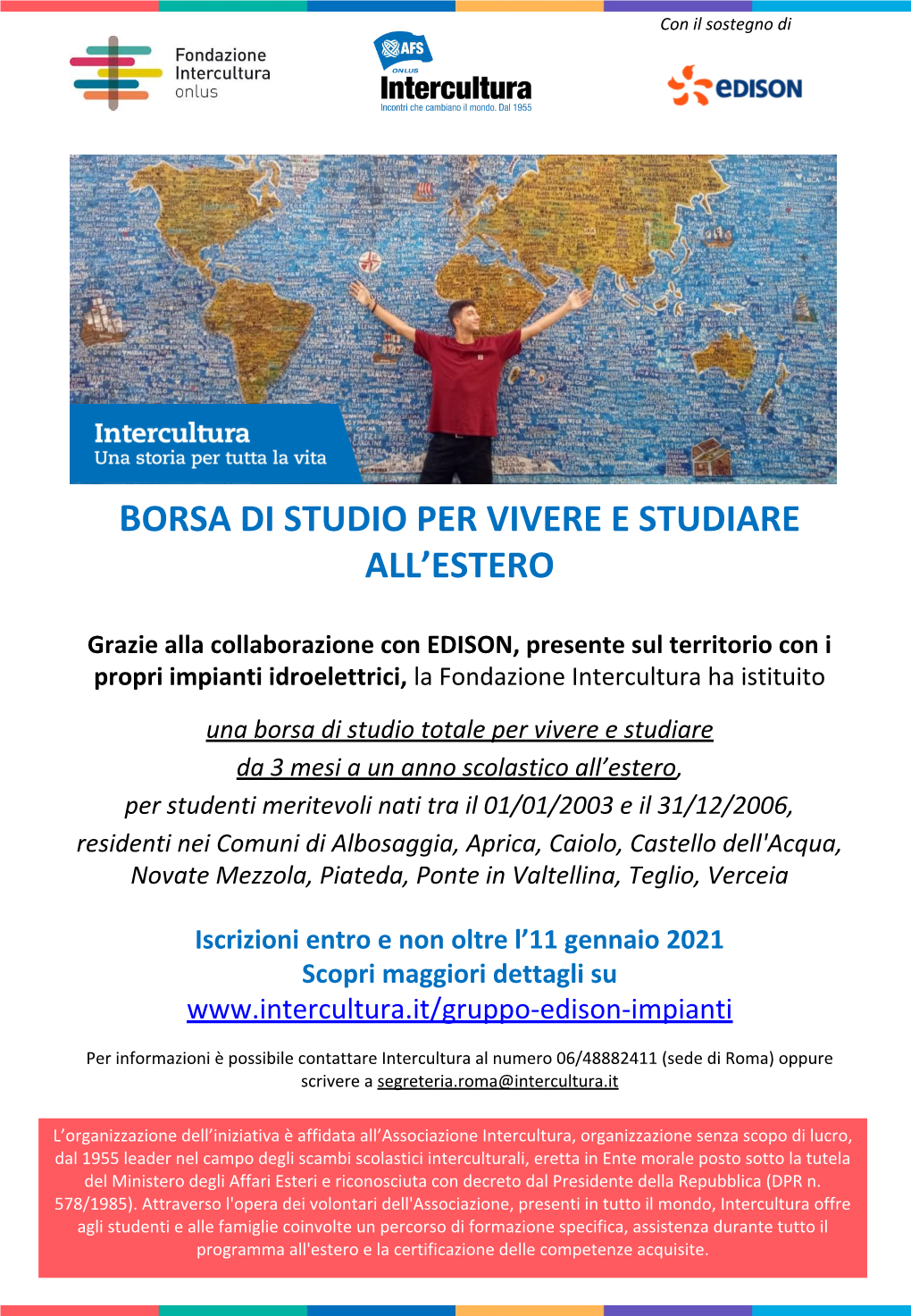 Borsa Di Studio Per Vivere E Studiare All'estero