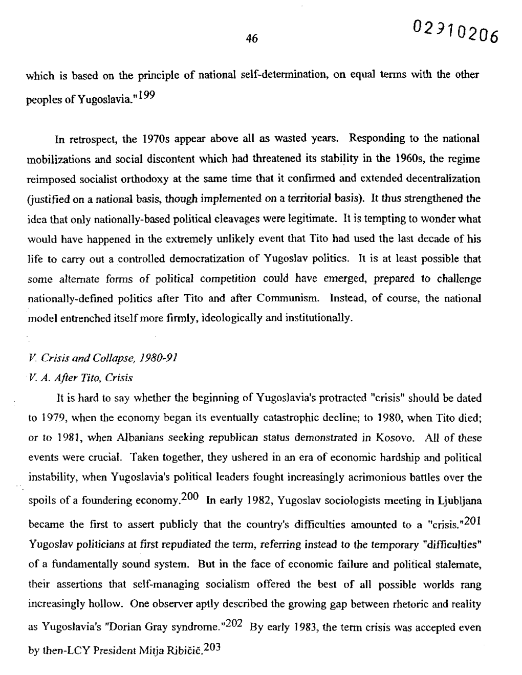 Which Is Based on the Principle of National Self-Determination, on Equal Terms with the Other Peoples of Yugoslavia." 199