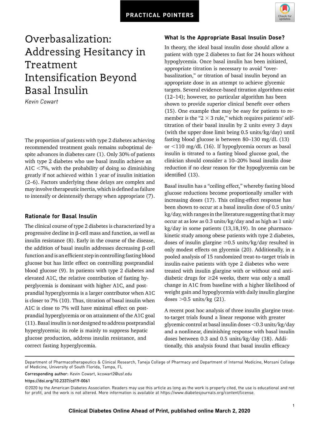 Addressing Hesitancy in Treatment Intensification Beyond Basal Insulin