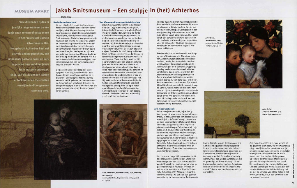 Jakob Smitsmuseum - Een Stulpje in (Het) Achterbos