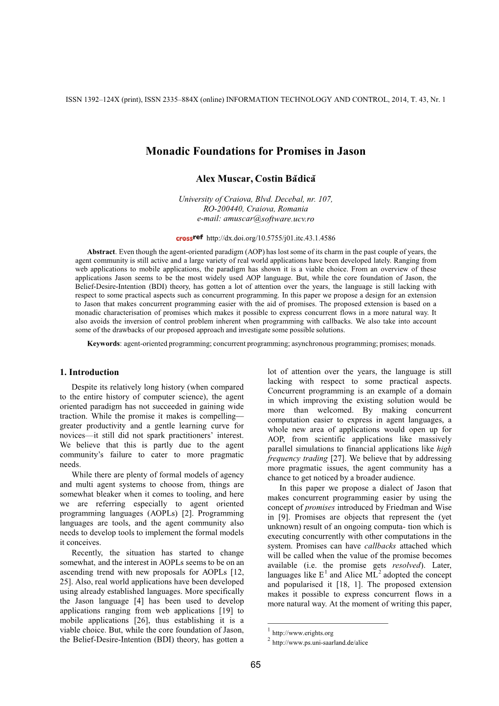 Monadic Foundations for Promises in Jason