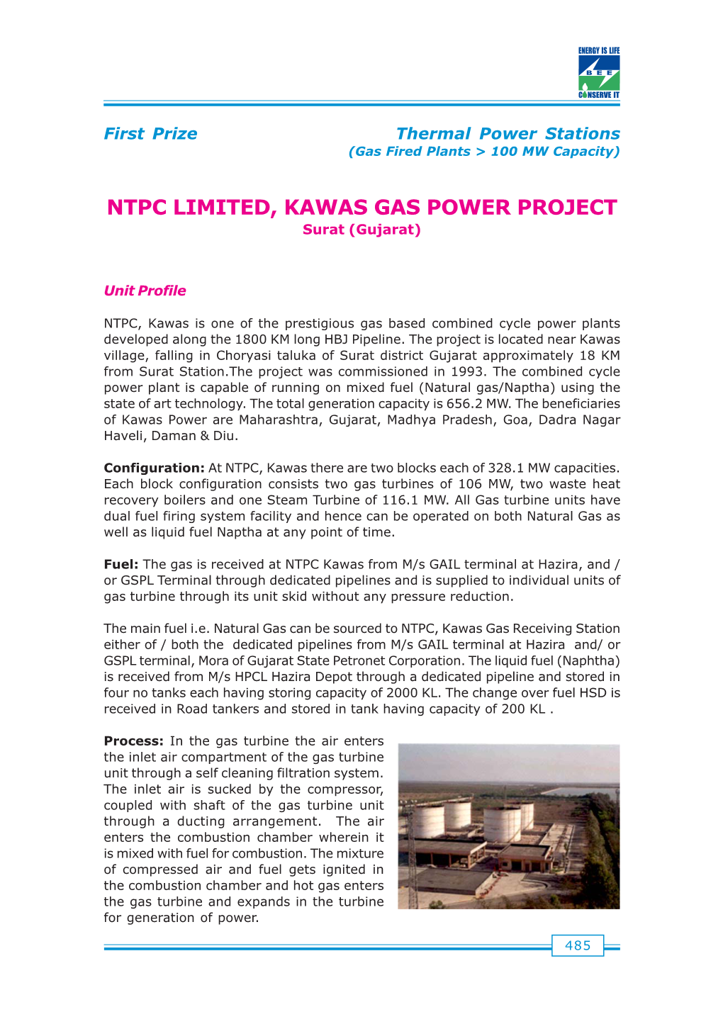 NTPC Limited, Kawas Gas Power Project, Surat