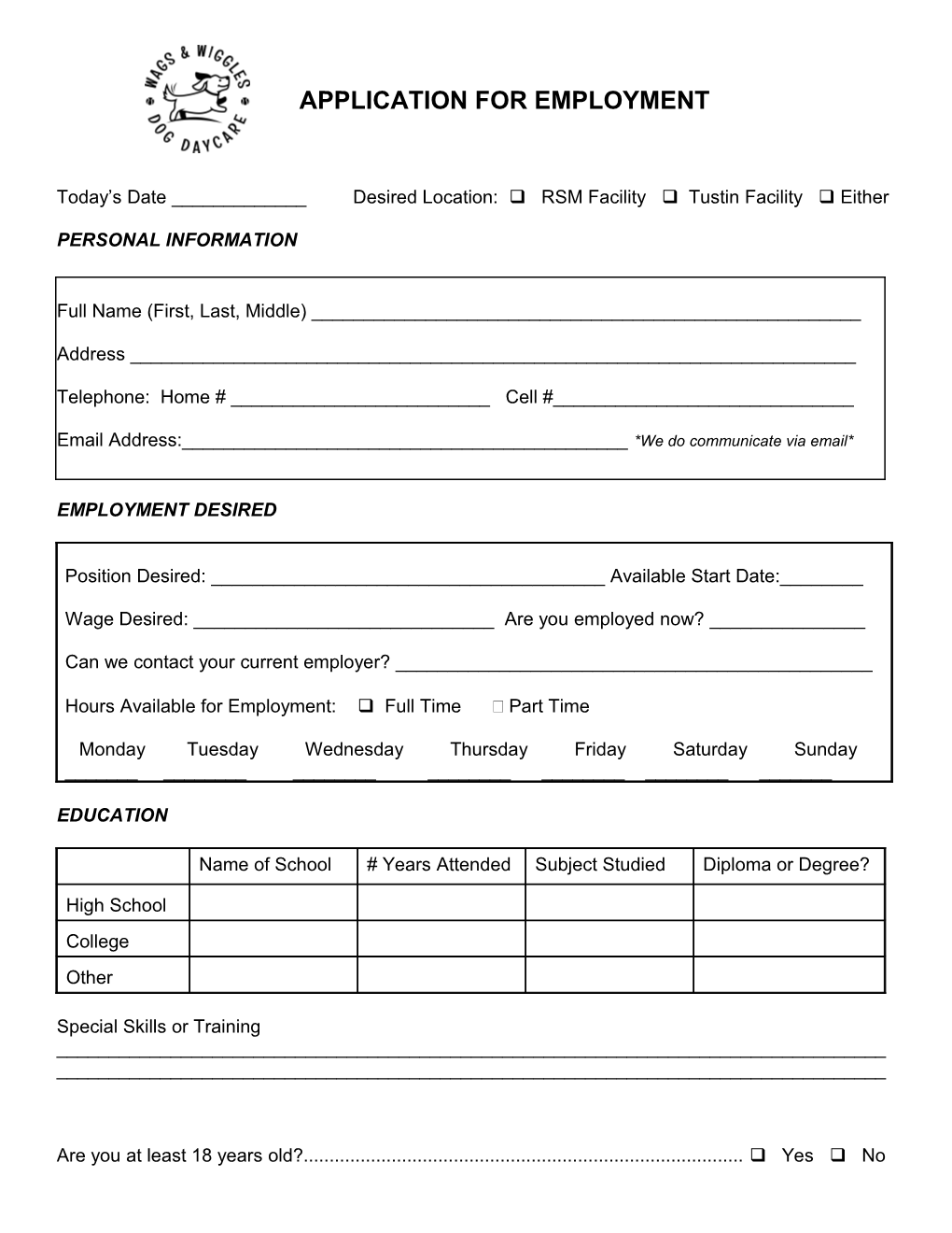 Application for Employment s56