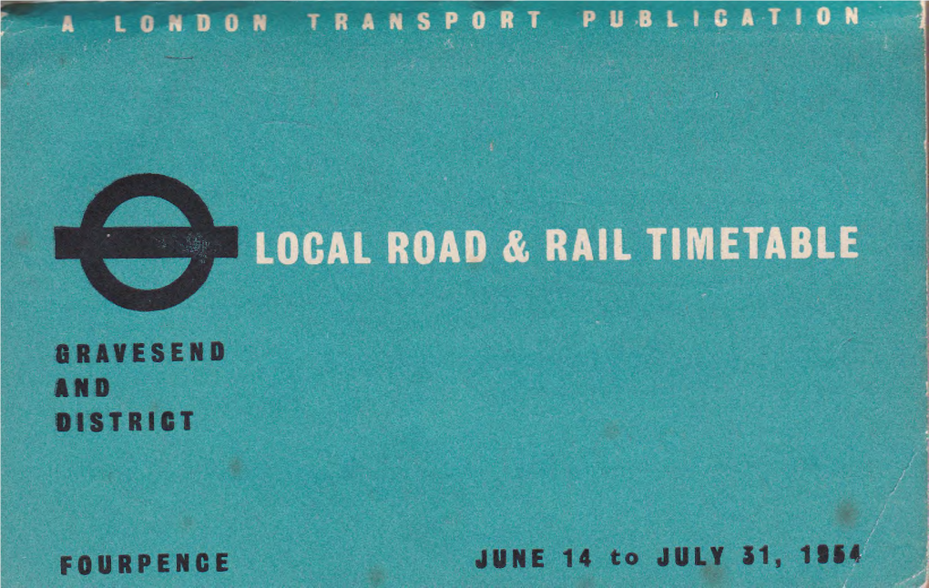 1954 Timetable
