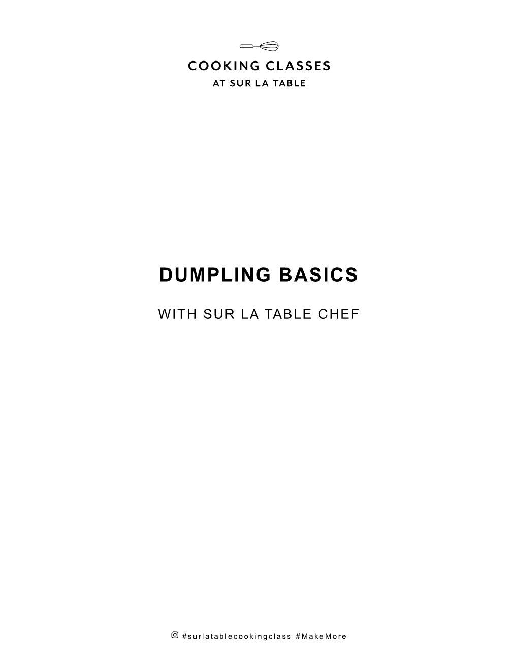 Dumpling Basics