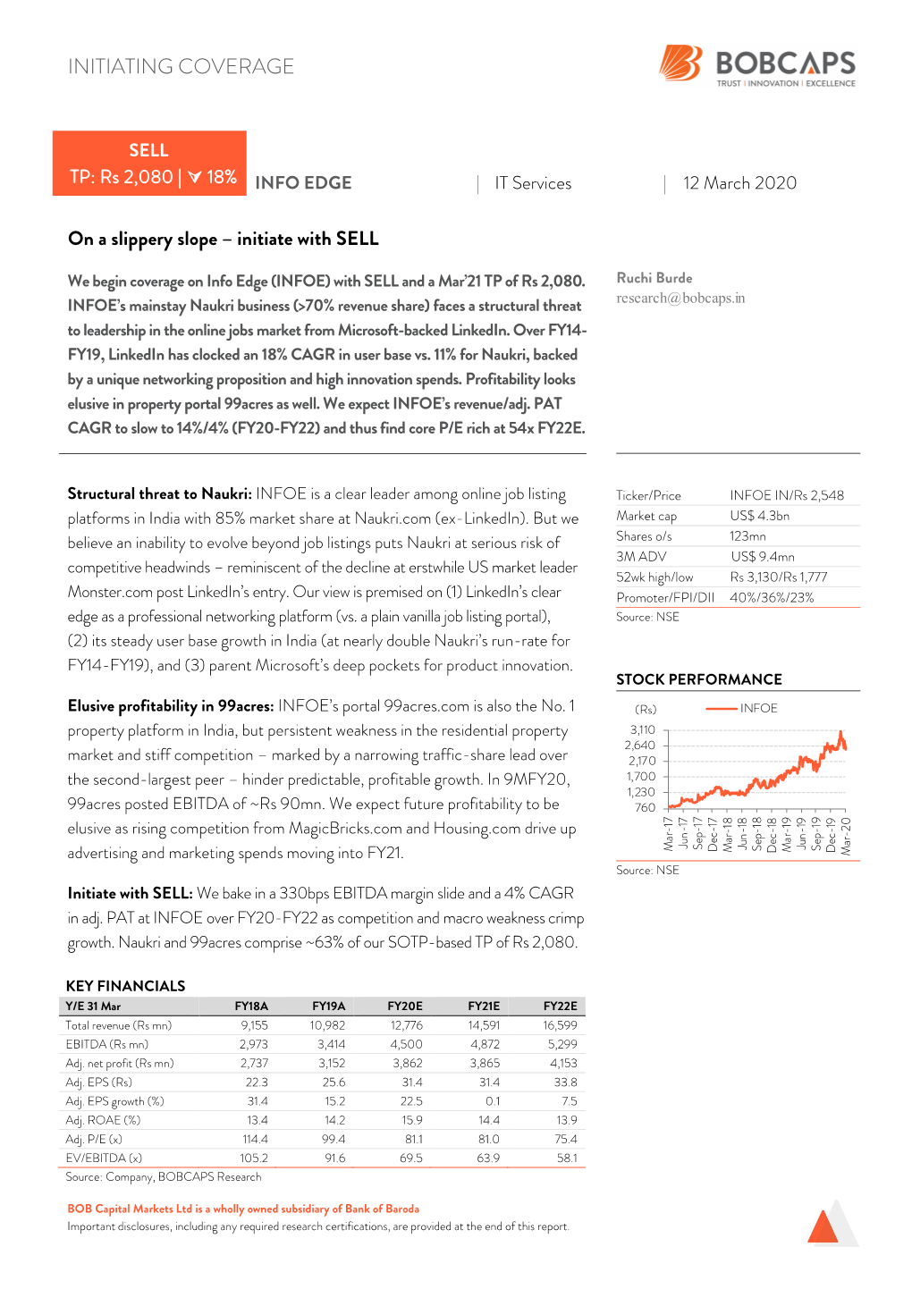 INFO EDGE | IT Services | 12 March 2020