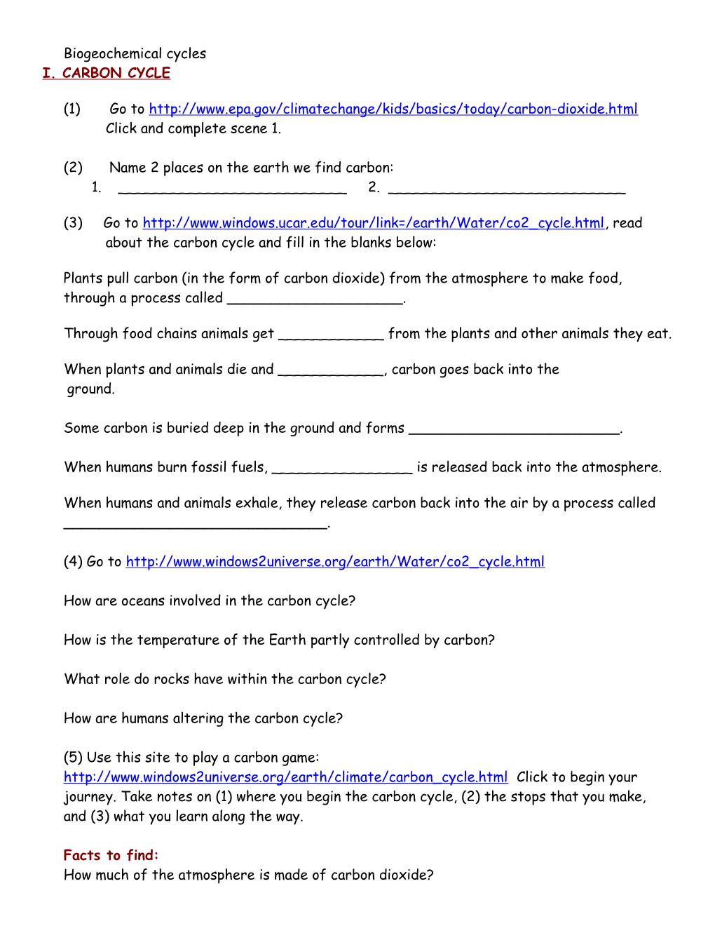 Biogeochemical Cycles s2